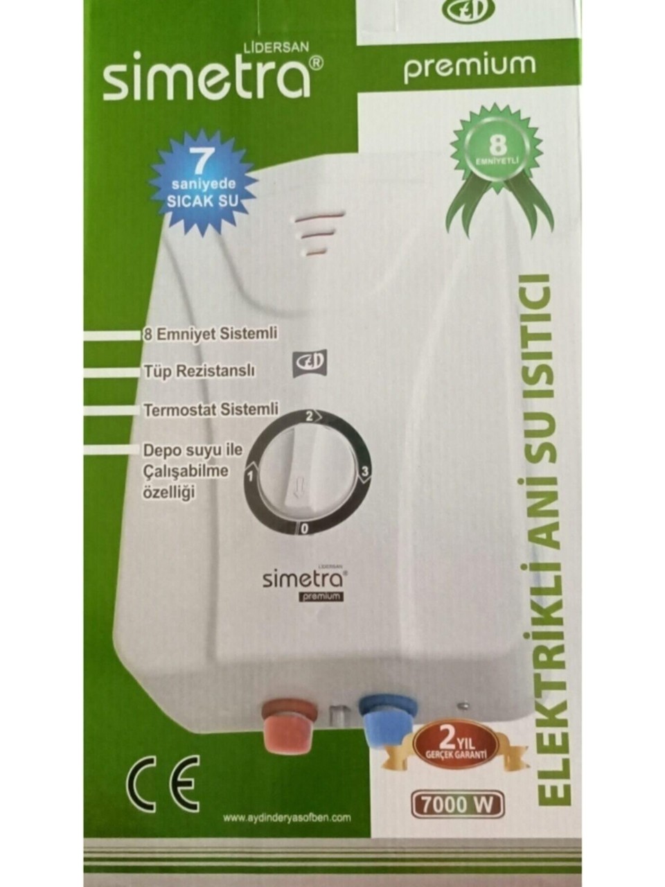Simetra Premium Elektrikli Sofben Ani Su Isitici 8 Emniyetli